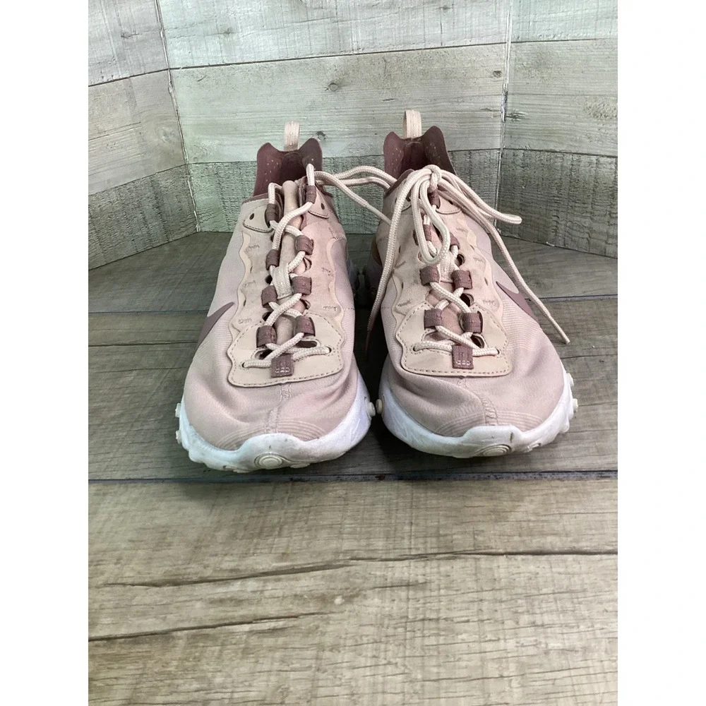 Nike React Element 55 Womens Shoes Plum Chalk Light Cream‎ BQ2728-200 Size 9